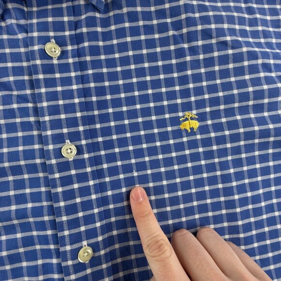 Blue Checkered Men's Shirt - Picture 12 of 15